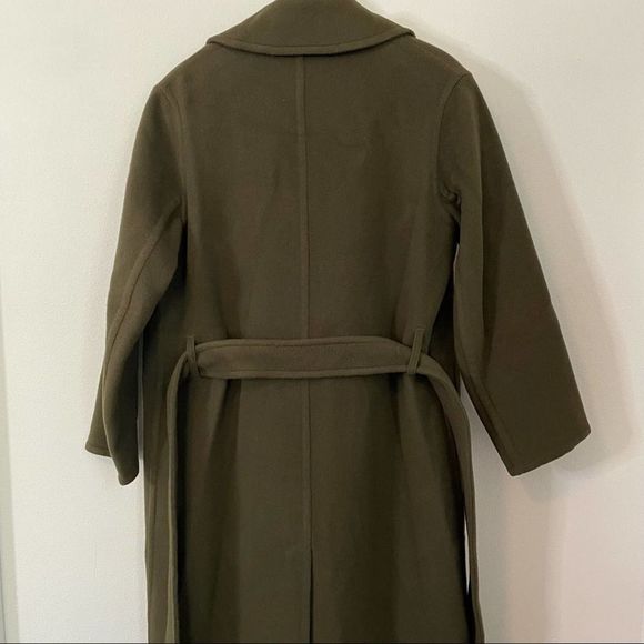 Vince Patch Pocket Wool-Blend Coat Pine Olive Size large - Picture 12 of 15
